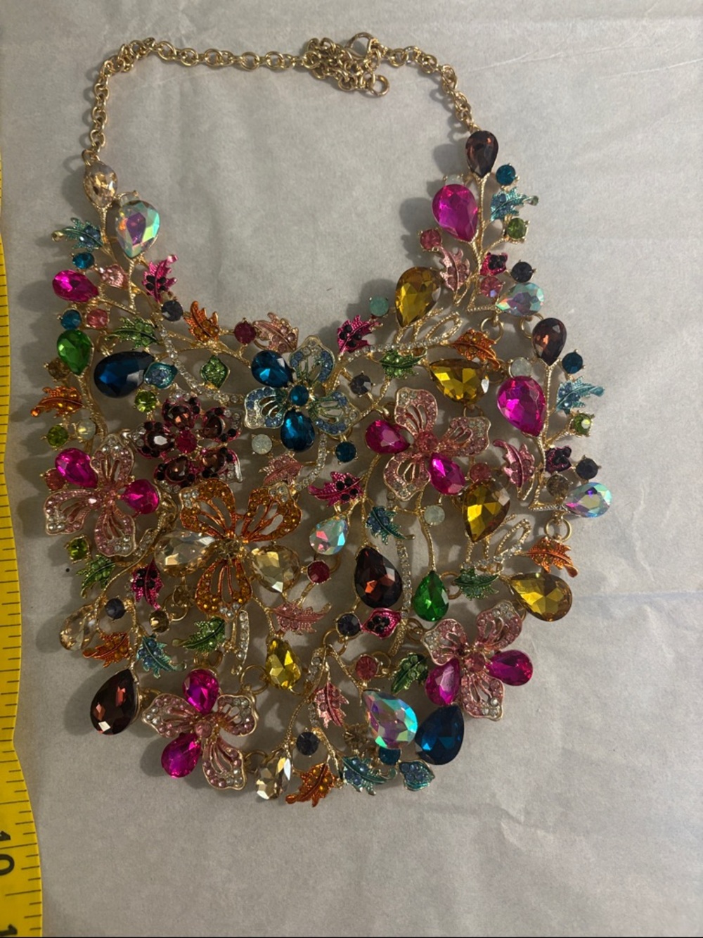 Multicolor Floral Statement Necklace - Women's Jewelry